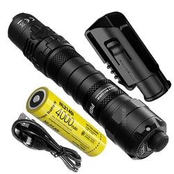 NITECORE P10i i-Generation 1800 Lumen Tactical USB TYPE-C Rechargeable Flashlight + 4000mAh 21700i Battery Outdoor Hunting Torch