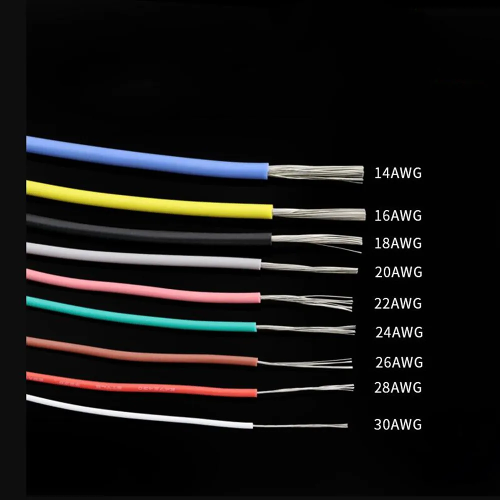 UL3239 SR silicone rubber insulated wires 200C high temperature 3KV high voltage soft cable 14 16 18 20 22 24 26 28 30awg