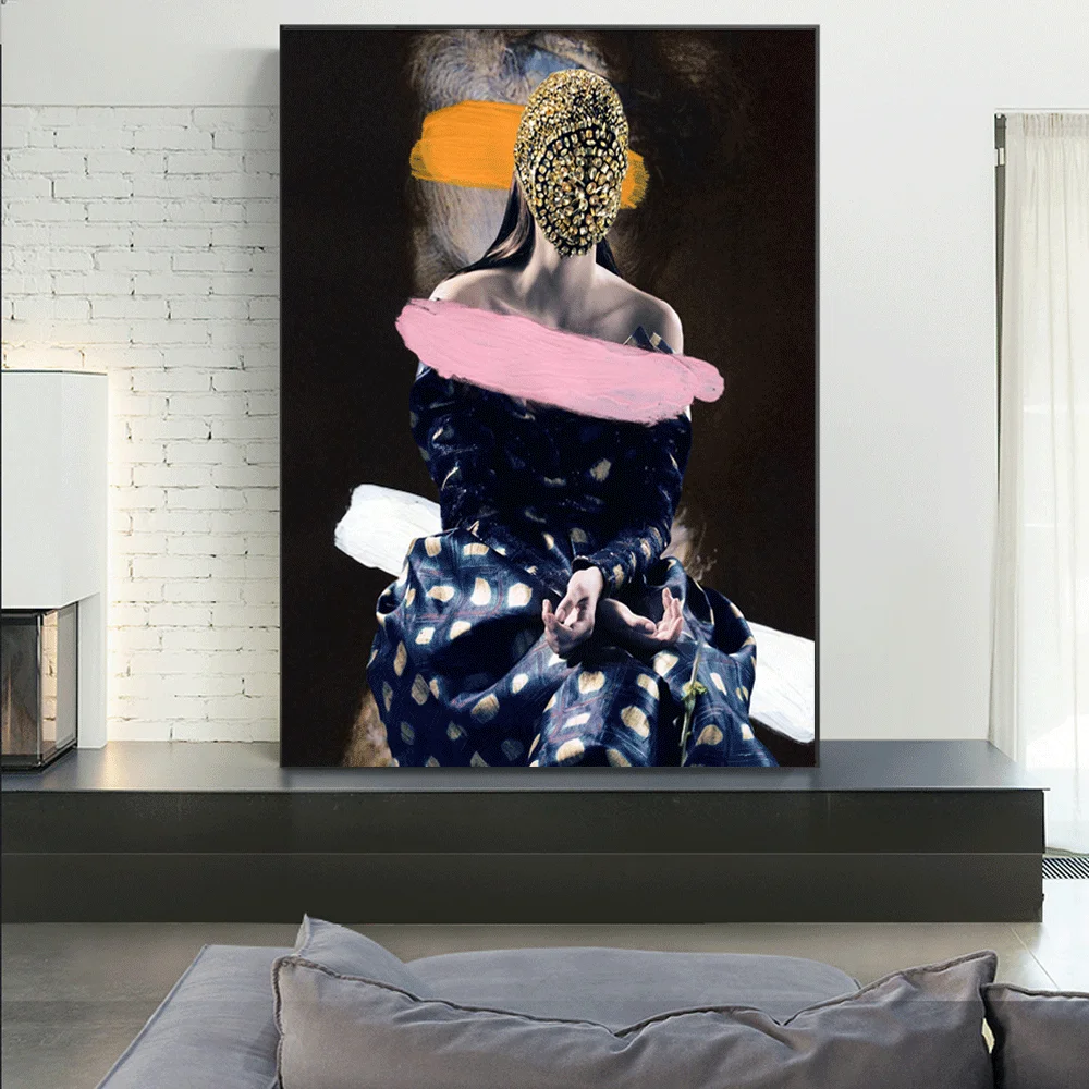 Nordic Modern Color Canvas Painting Art Print Poster Picture Abstract Fashion Style Wall Living Room Home Decoration Painting