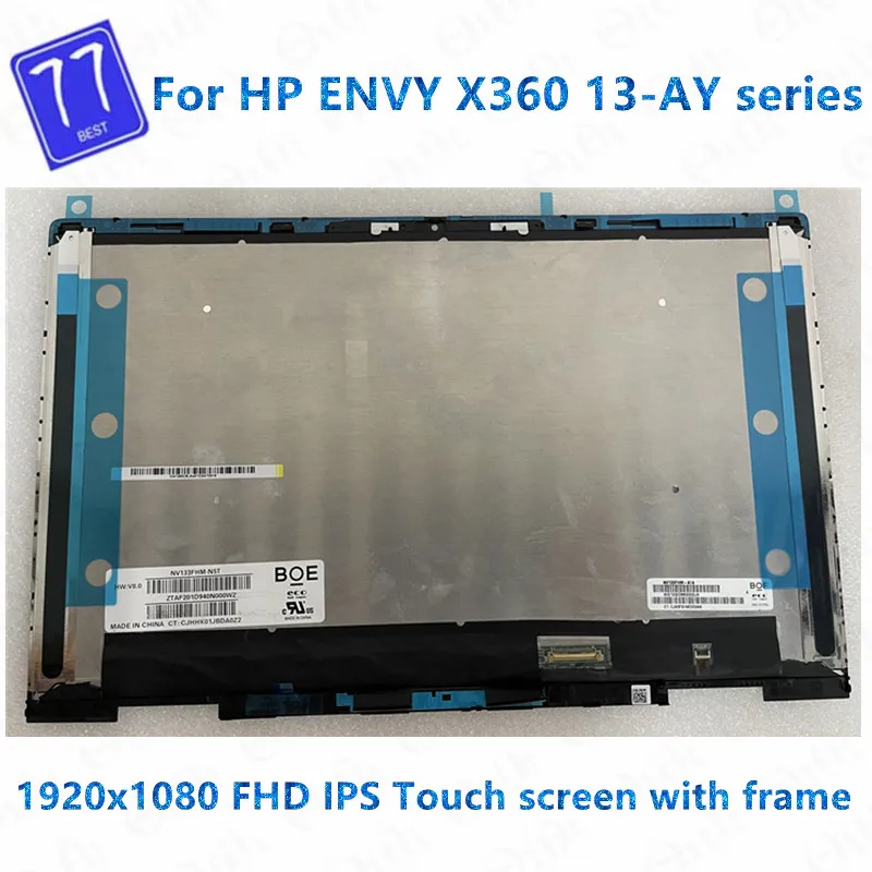 HP ENVY X360 용 13.3 인치 13-AY 13Z-AY000 13-AY0006CA 13-AY0008CA 13-AY0010CA 13-AY0021NR 13-AY0055CL LCD 터치 스크린 어셈블리