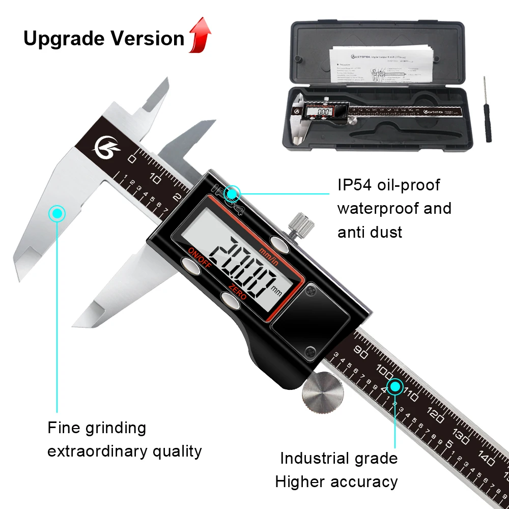 0-150mm Electronic Metal Caliper Digital Vernier Caliper Stainless Steel Ruler Gauge Micrometer LCD Measuring Tools