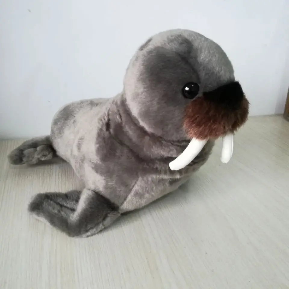 high quality  dark gray walrus plush toy,soft doll birthday gift h2000