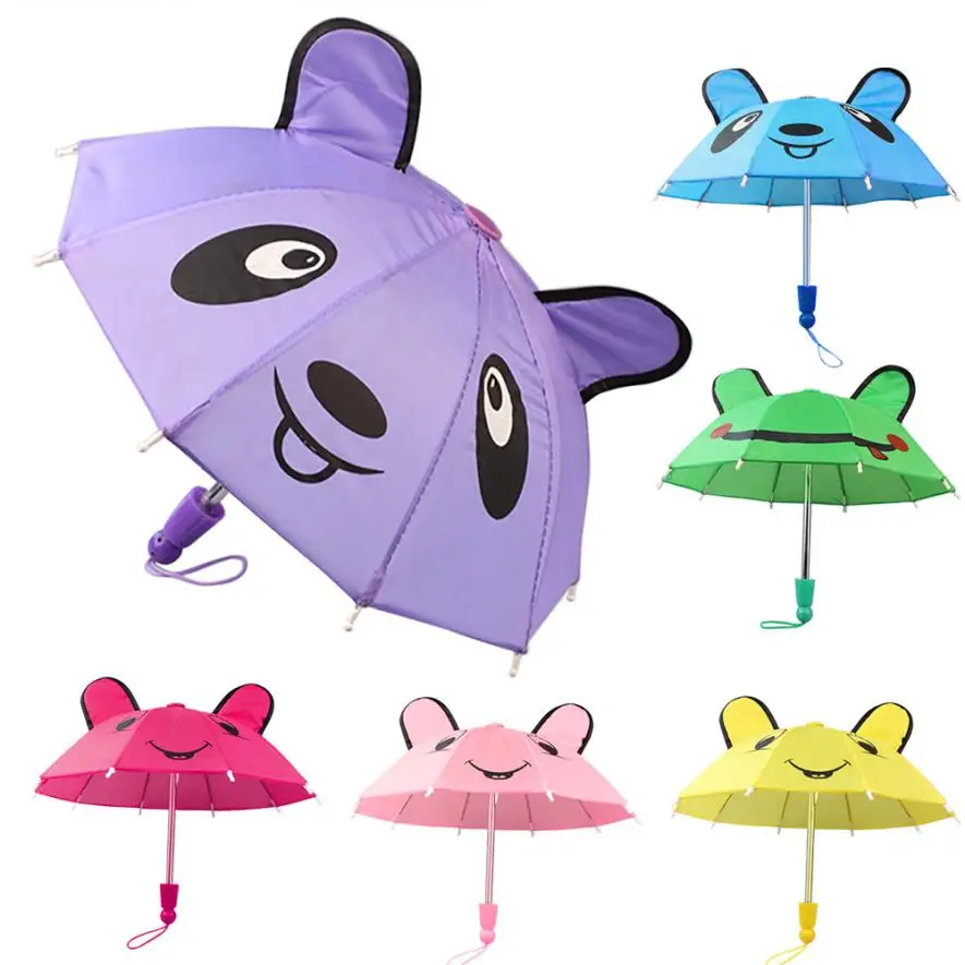 Umbrella Accessories For 18 inch Baby Girl Born Dolls Handmade Outdoor Gift Toys Accessories For children J0241