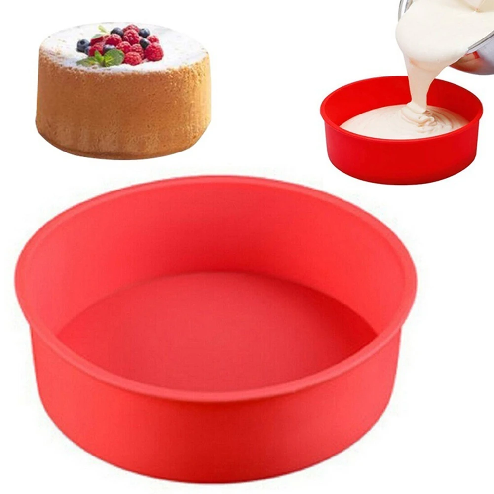 17cm x 5.5cm Silicone Cake Round Shape Mold Kitchen Bakeware DIY Desserts Baking Mold Mousse Cake Moulds Baking Pan Tray Tools