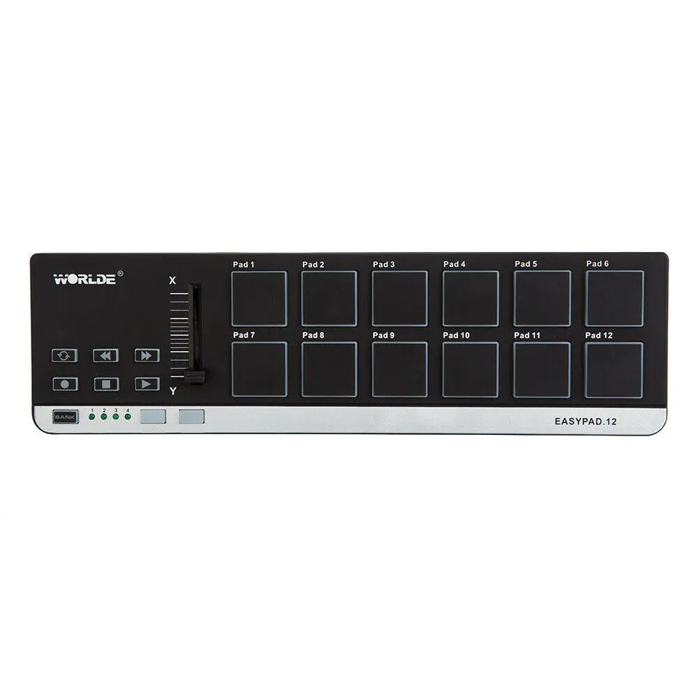 worlde EASYPAD.12 Professional MIDI Controller Piano Keyboard Drum Interface MIDI Pad Controller