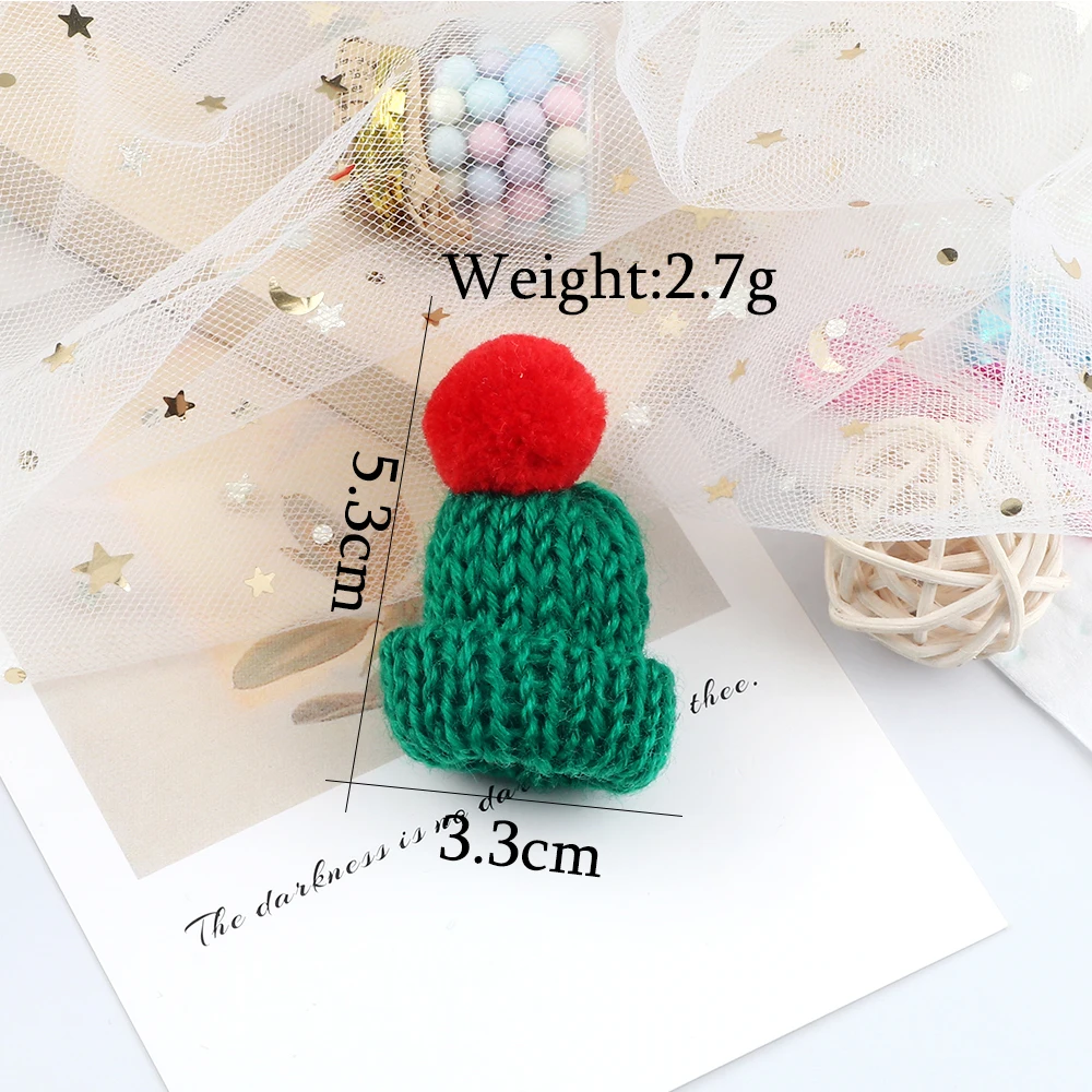 Fashion 25 Color Knitted Hat Brooches Women Lovely Winter Coat Lapel Pin Jewelry Handmade Brooch Bag Decoration Jewelry Gift New