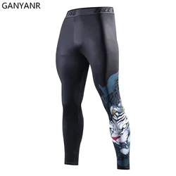 GANYANR Running Tights Men Leggings Compression Pants Sportswear Gym Basketball Fit Yoga Sexy Fitness Track Long Winter Sports