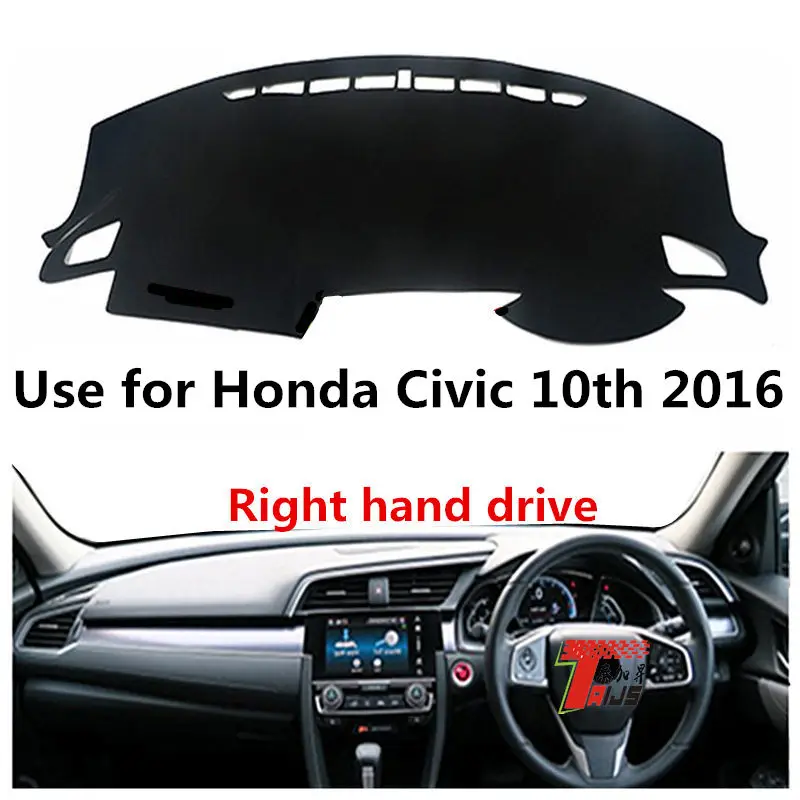 

TAIJS Factory Casual Simple Polyester Fibre Car Dashboard Cover For Honda Civic 10th 2016 Right hand drive