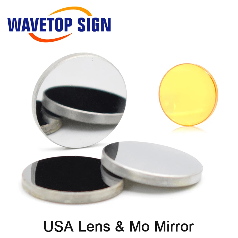 CO2 USA CVD ZnSe Focus Lens Dia.18 19.05 20mm 3Pcs Si or Mo Reflect Mirror for Co2 Laser Engraving and Cutting Machine