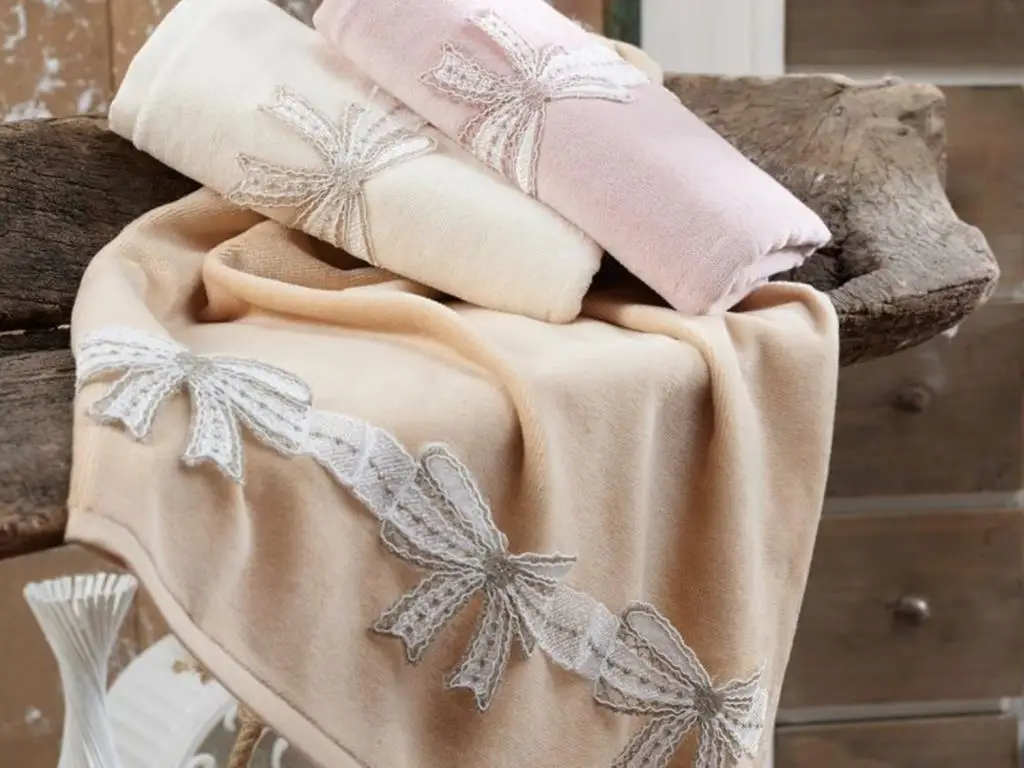 Fancy Ribbon Bamboo 3 pcs Hand Face Towel