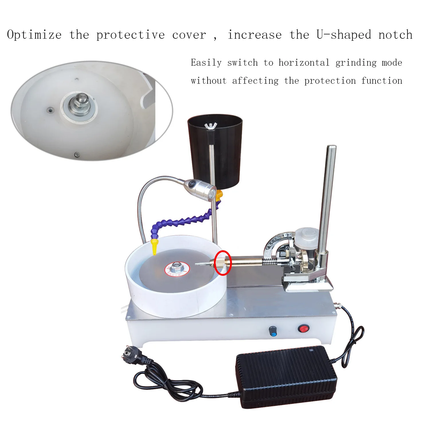 Jewelry Lapidary Machine 120W Faceting Gemstone Polishing Machine Jade Gem Processing Grinding Equipment