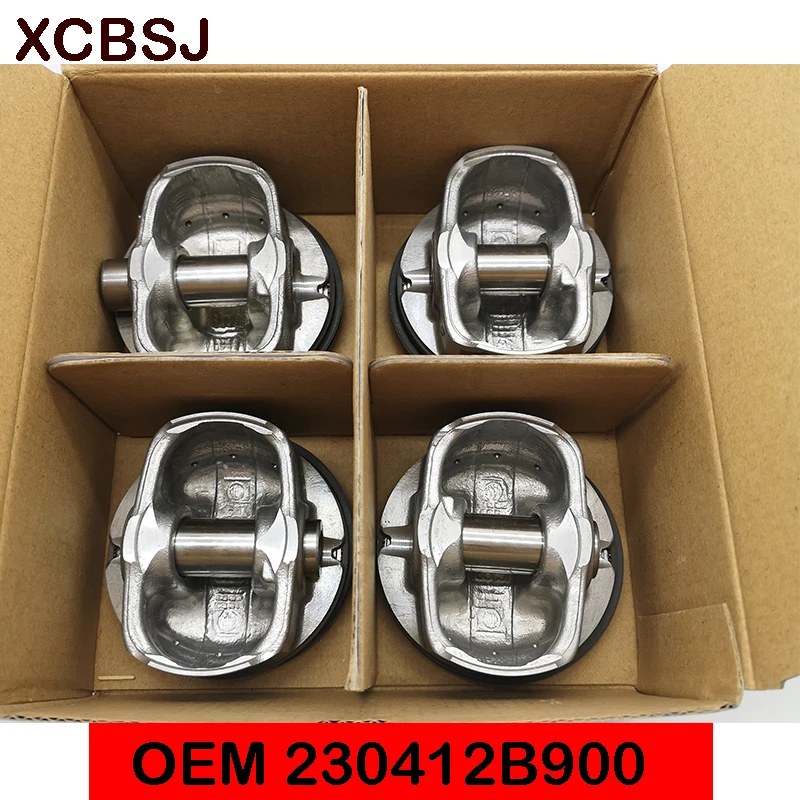 4pcs For Hyundai Elantra MD 1.6  IX25 Creta 1.6 VERNA 17 1.6 For kia K3 Engine Piston Assembly PISTON & PIN ASSY OEM 230412B900