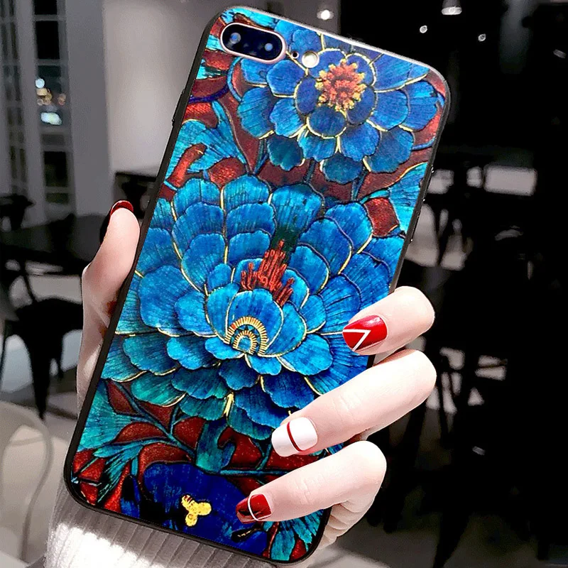 Dla Xiaomi Redmi 9 9A 9C 10 Etui 3D Flower Emboss Silikonowe etui na telefon Dla Redmi Note 10 Pro Poco M3 Pro 5G F3 Etui Relief Soft