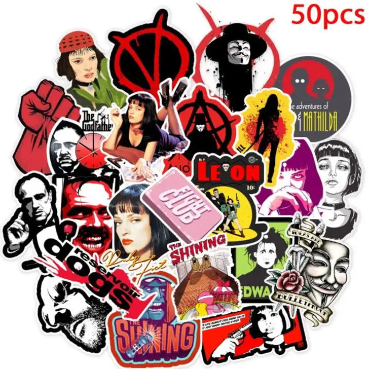 10/30/50pcs  Classic Movie Kills Bill  Graffiti Cool Helmet  Decals Stickers  Waterproof Skateboard Travel Suitcase Phone Laptop