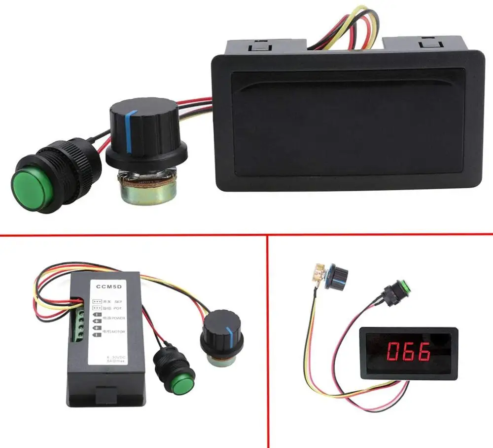 PWM Motor Speed Controller 6V 9V 12V 24V 30V DC 6V - 30V Pulse Width Modulation Regulator 8A 180W Stepless Variable Speed/Forwar