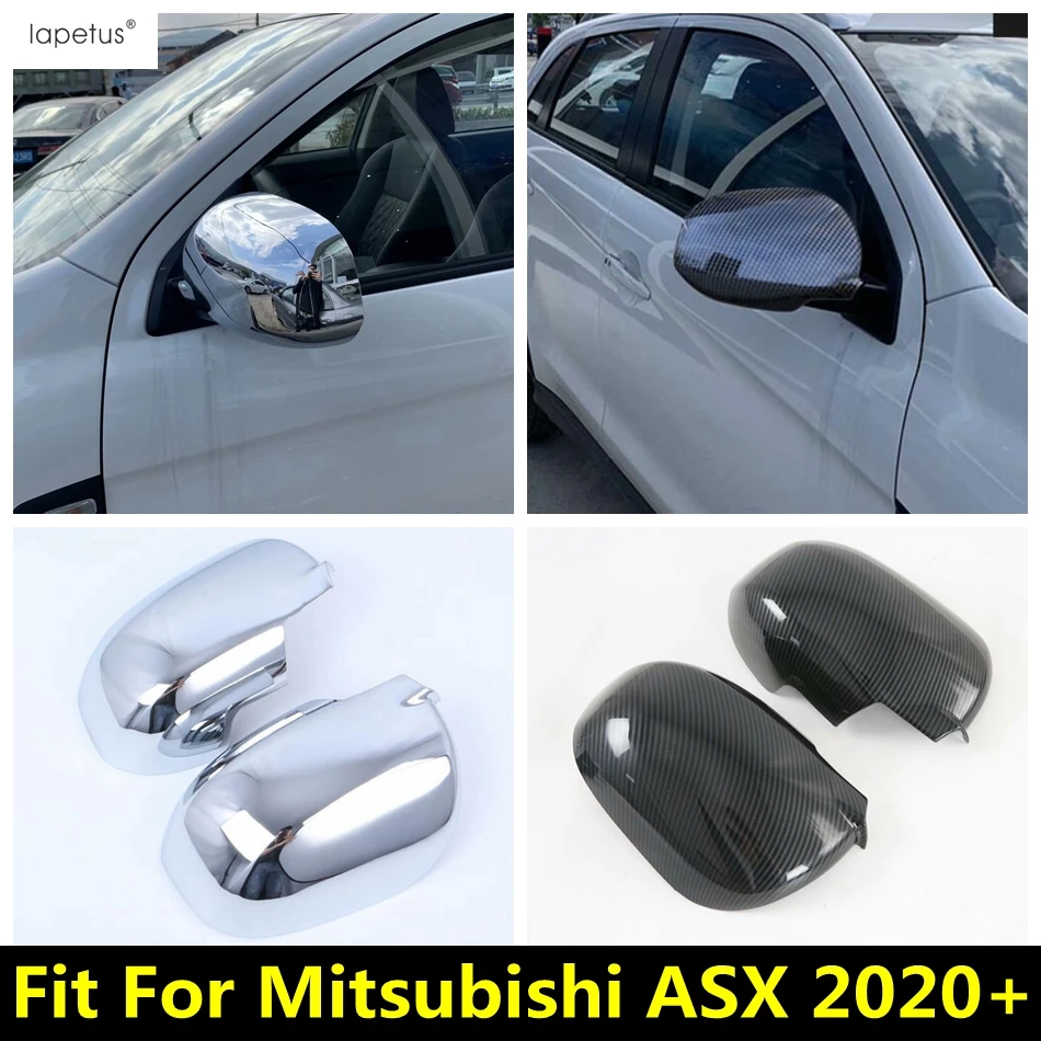 

Car Rearview Mirror Cap Shell Decoration Cover Trim For Mitsubishi ASX 2020 2021 ABS Chrome / Carbon Fiber Accessories Exterior