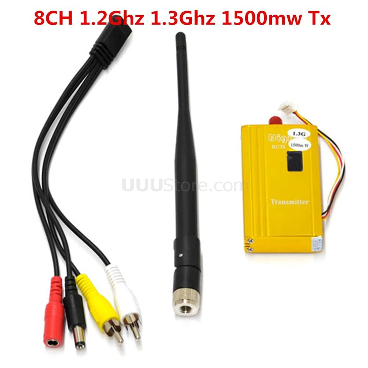 

8CH 1.2GHz 1.3GHz 1500mW Video Transmitter AV Audio & Video Transmission System Sender