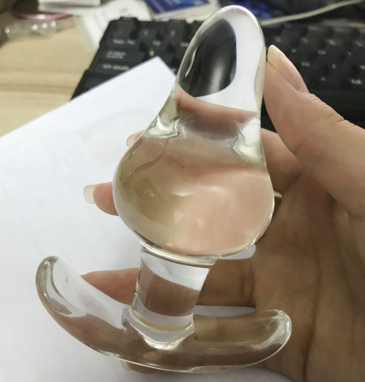 New Anchor Style Glass Anal Plug Prostate Massage Anal Balls Expander Butt Plug Glass Anal Dildo Sex Products For Couples