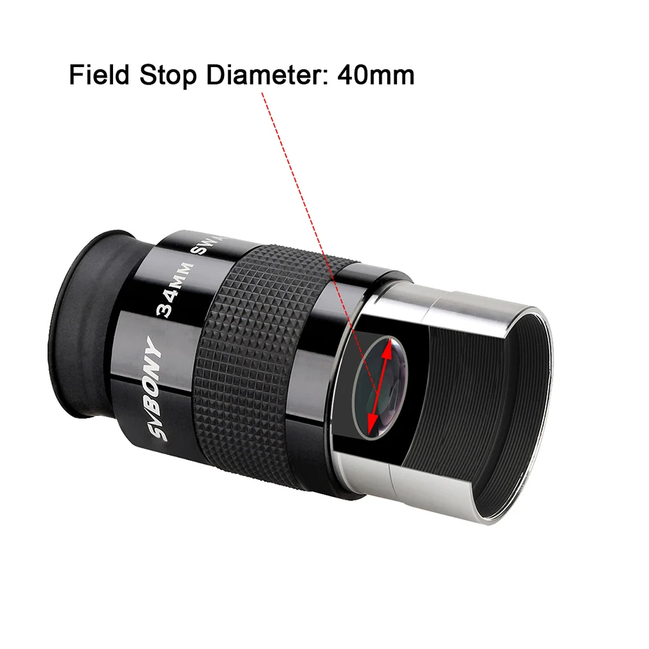 SVBONY Professionelles Astronomie-Teleskop, 34 mm, 2 Zoll Weitwinkel, 72 ° FMC Asphärisches Okular HD – Detail 10