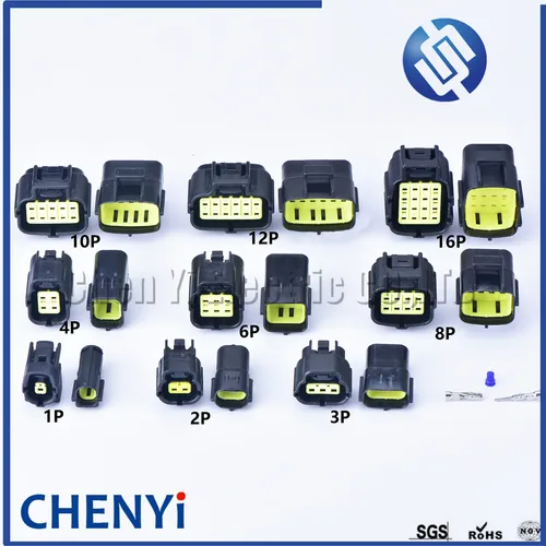 Imagen 2 del producto Conector impermeable de 1/2/3/4/6/8/10/12/16 pines, enchufe eléctrico para coche, enchufe de arnés de camión sellado automático 174879 -2 174877 -2