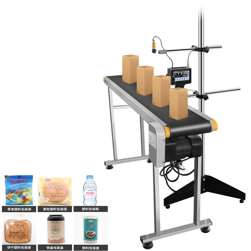 Conveyor Belt for waterproof eggs Inkjet Printer+Handheld Inkjet Printer+ Sensor + Stand,Online work Handheld Inkjet Printer