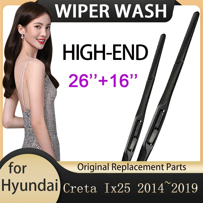 

Car Wiper Blade for Hyundai Creta Ix25 2014~2019 Front Windscreen Windshield Wipers Car Accessories j Hook 2015 2016 2017 2018