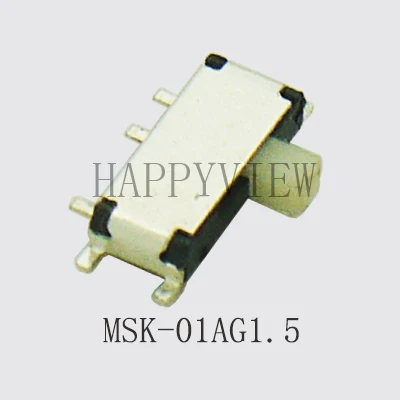 20PCS Mini Slide Switch On-OFF Micro Toggle Switch 1P2T H=1.5/2/4MM Miniature Horizontal Slide Switch SMD/DIP