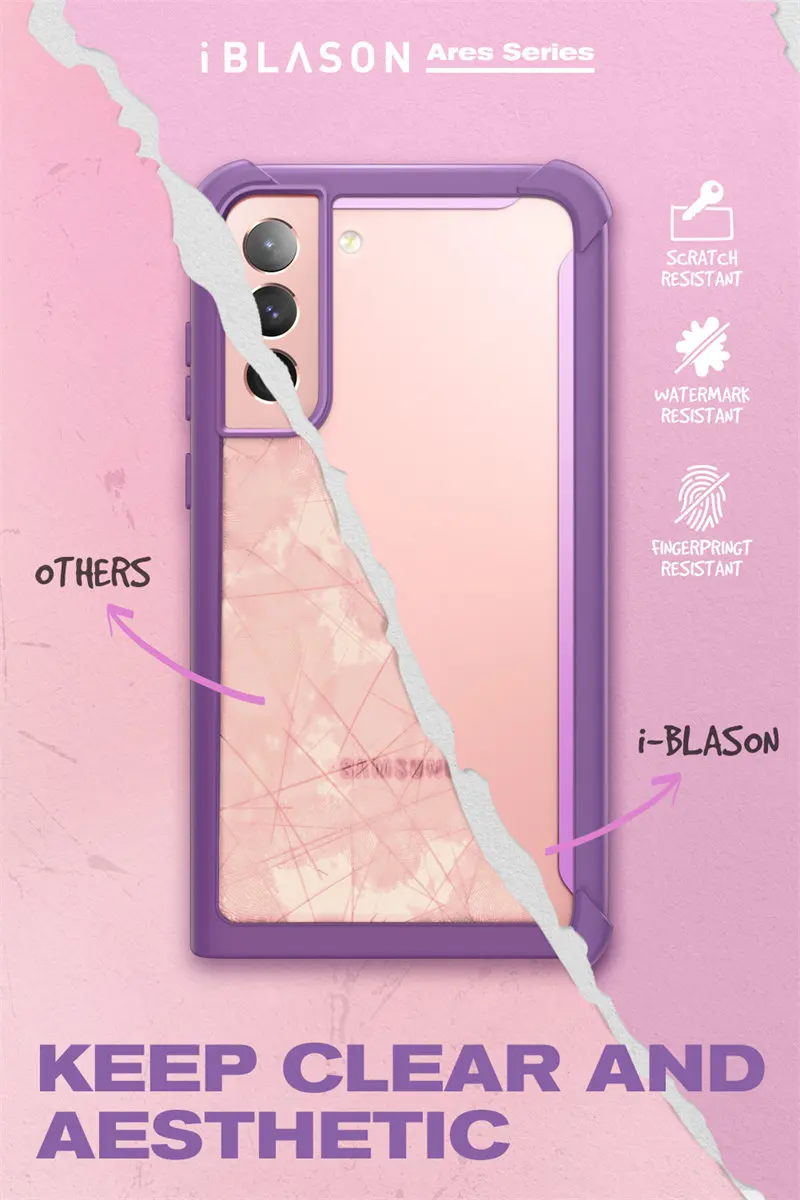 For Samsung Galaxy S22 Case 6.1inch (2022 Release) I-BLASON Ares Full-Body Rugged Bumper Cover WITHOUT Built-in Screen Protector
