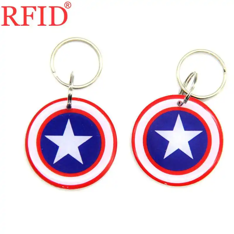 ID 125khz EM4305 EM4205 Writable Rewrite Keyfob Key Tags RFID Card Waterproof Token Tag Badge Keychain Access Control Card 1pcs