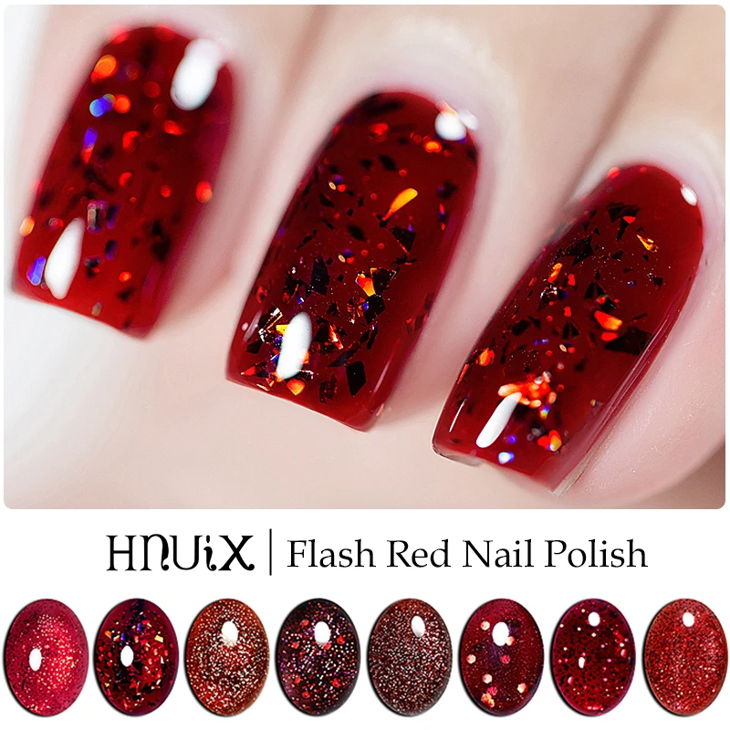 

7ml UV Gel nail polish Red glitter glitter soak UV Gel color varnish nail polish DIY varnish Nail art Gel lacquer