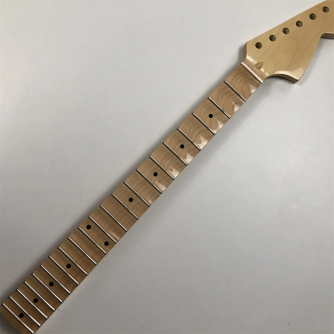 25.5inch Guitar Neck Big headstock Full Scalloped Fretboard Maple 21 Fret Guitar Part Gloss finished DIY