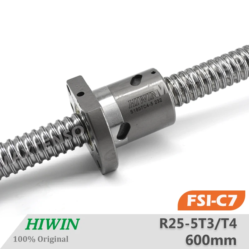 

HIWIN Ballscrew FSI 2505 Length 600mm Lead 5mm R25 Spindle High Stability CNC Parts Taiwan Ball Nut TBI SFU2505 Shaft Industrial