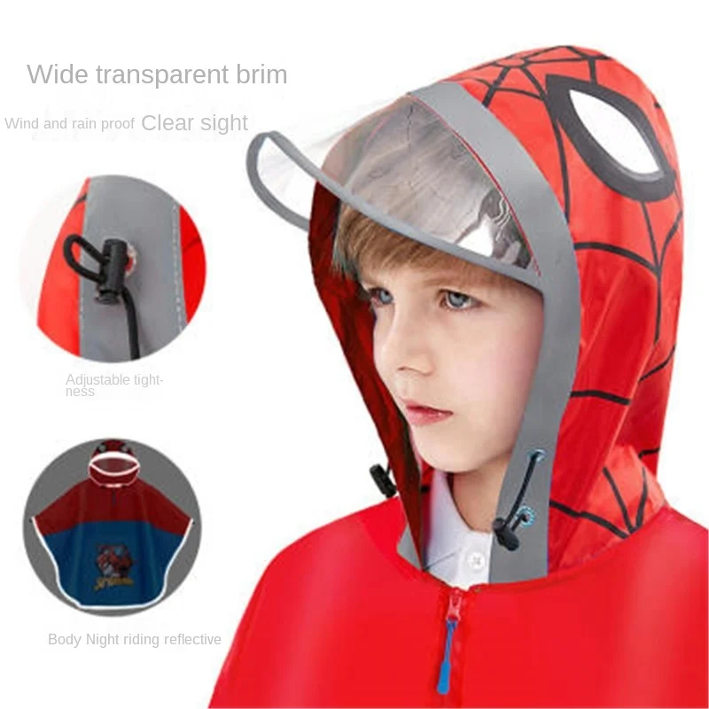 Children's Rain Poncho Raincoat, Outdoor Inflatable Cap, Frozen Anna, Elsa, Mickey, Rain, Boys, Child Rainsuit