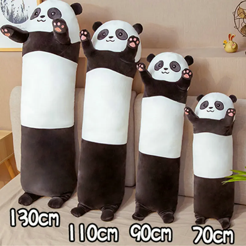 50-130cm Cute Panda Koala Long Pillows Soft Sleep Stuffed Animals Bear Plush Toys for Children Cartoon Doll Kawaii Gifts