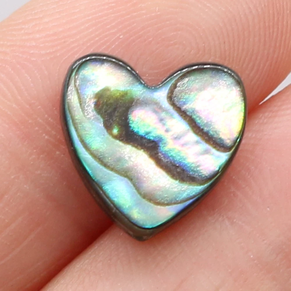 Natural Abalone Beads Heart Shape Loose Bead Exquisite Charms For Jewelry Making DIY Earring Necklace Accessories