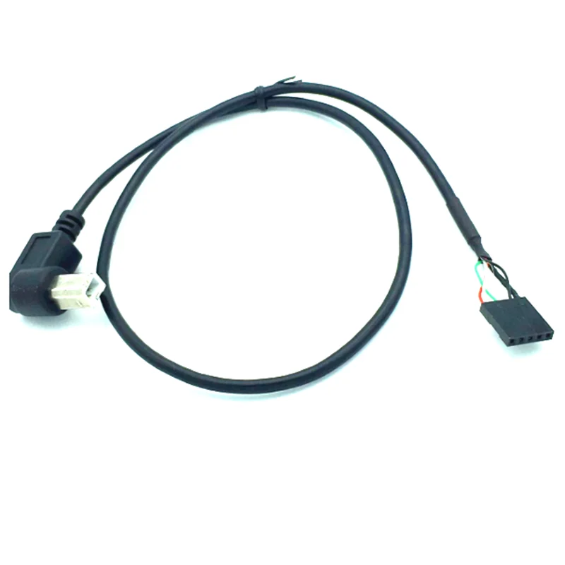 0.5M USB 90 Angle B male to 1x 5Pin female 2.54 USB Connector PCB Motherboard Cable for Computer Printer Scanner Cable