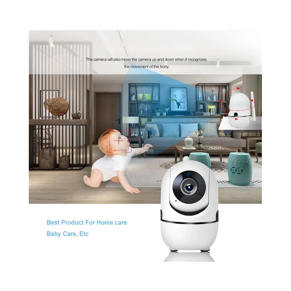 2MP V380 Pro WiFi IP Mini Camera Home Security Protection Surveillance Camera 1080P Wireless IR Night Vision Baby Monitor