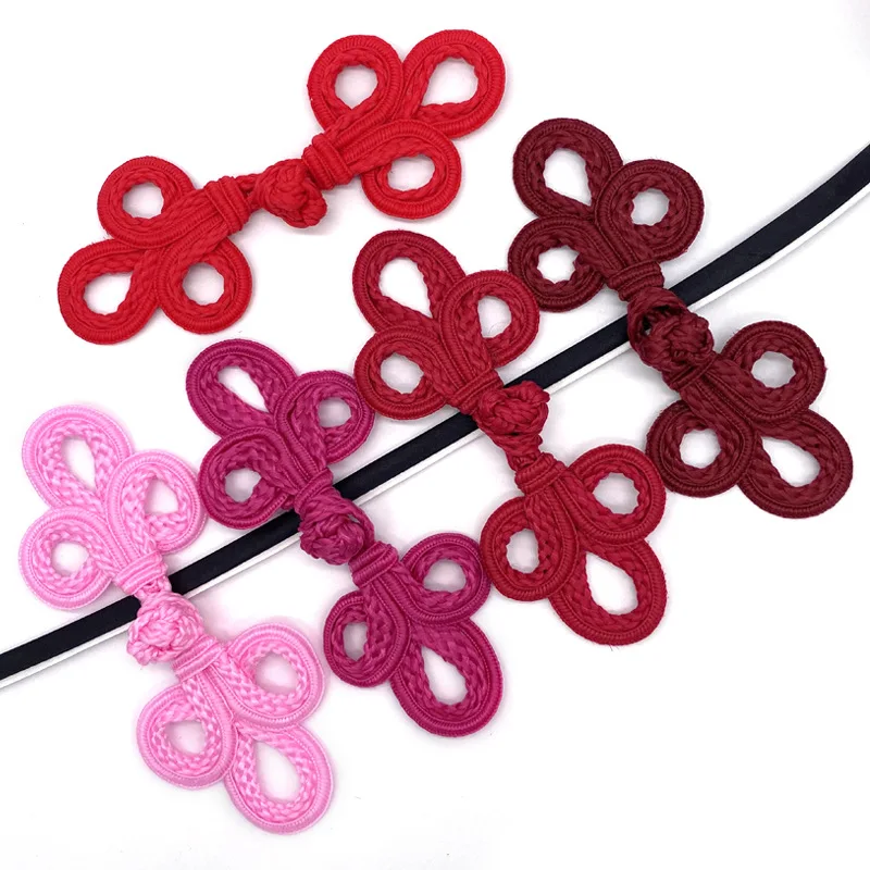 10 Pairs Handmade Chinese Frog Closures Buttons Knot Fastener for Cheongsam Tang Suit Traditional Handcraft Decor Buttons