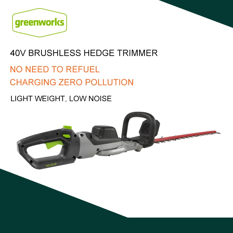 Greenworks aparador de plantas, elétrico, sem fio, baixo ruído, bateria de 350w, tesoura de jardim