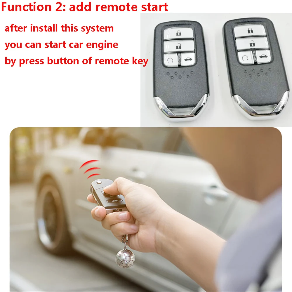 For Honda Accord 9 Generation Year 2013-2017 Passive Keyless Entry System Push To Start Remote Start  Stop Car Accessories