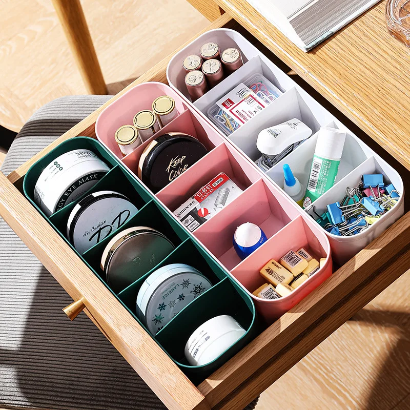 ใหม่5กริดชุดชั้นในถุงเท้าเก็บกล่อง Stackable แต่งหน้าแปรงลิปสติกผู้ถือ Desktop Organizer ถังผู้ถือสายเคเบิล