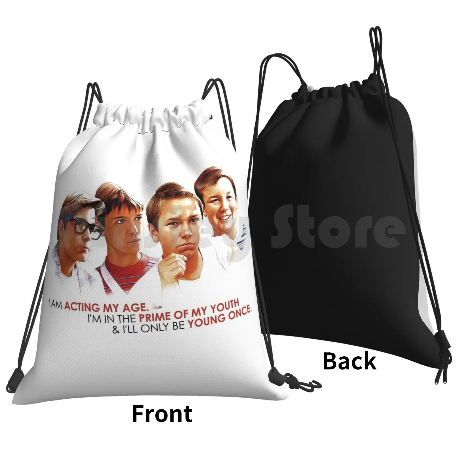 Stand By Me Backpack Drawstring Bags Gym Bag Waterproof Stand By Me 80s Movies Young For Ever Film