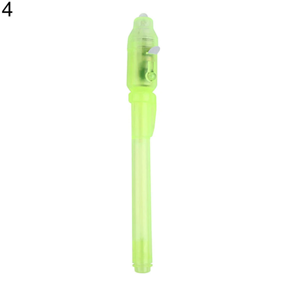 Children Kids Secret Message Invisible Ink LED Detector Lights Pens Ballpens