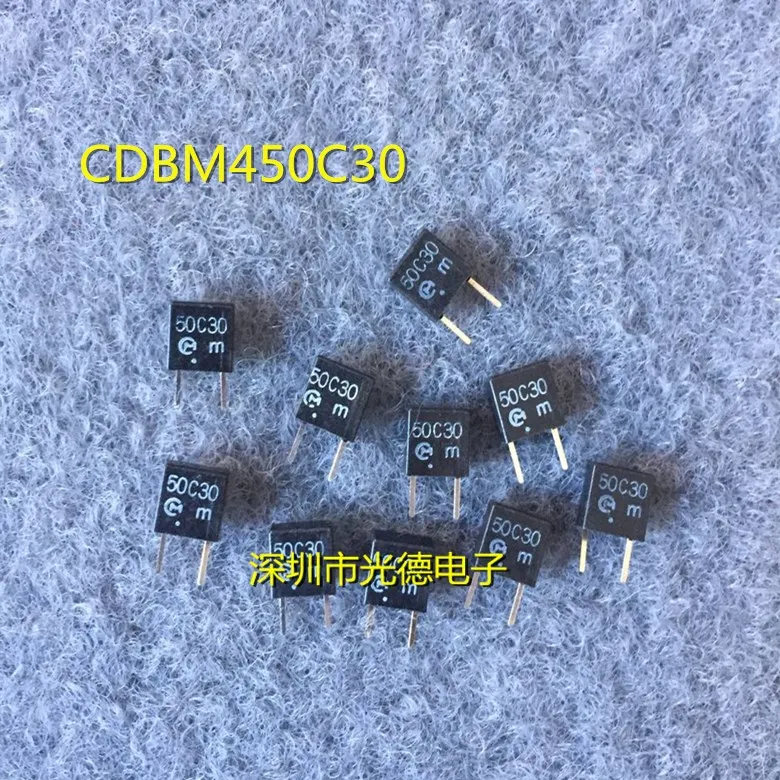 100PCS/ ceramic discriminator CDBM450C30 450K 50C30 in-line 2-pin black ceramic crystal oscillator