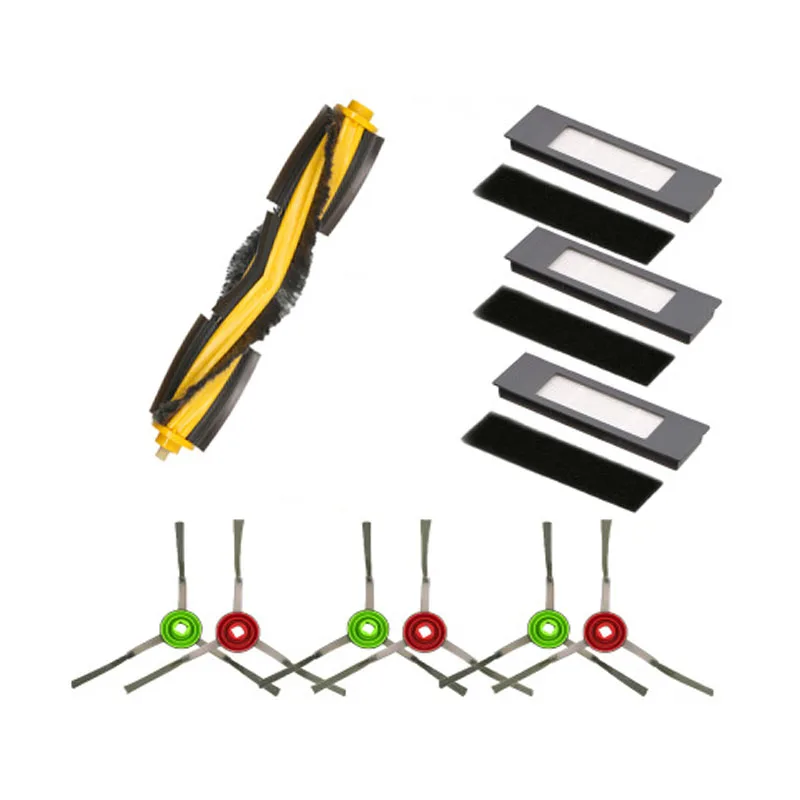 New Main Brush Hepa Filter Side Brush, Mop Cloth Set para Ecovacs Deboot OZMO N7 920 950 T5 T9 Yeedi 2 Híbrido, Peças sobressalentes