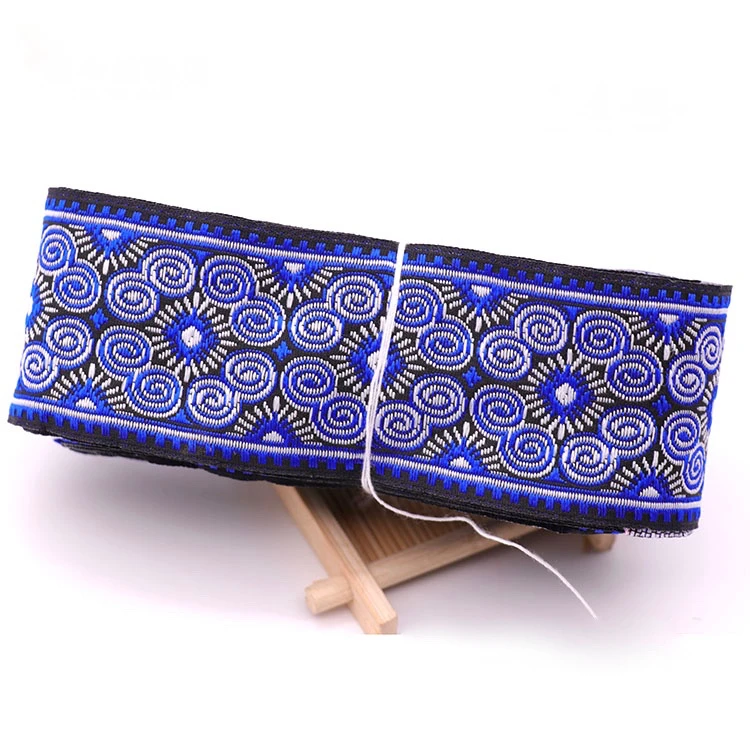 3 stoczni Hmong geometria haft afrykańska tkanina żakardowa taśmy etniczne koronki wykończenia 5cm wstążka Tribal tybet sukienka Boho tekstylia