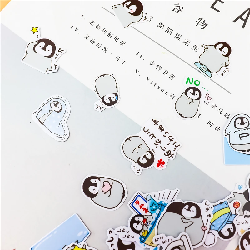 45pcs Creative cute animal self-made penguin scrapbooking stickers /decorative sticker /DIY craft photo albums waterproof