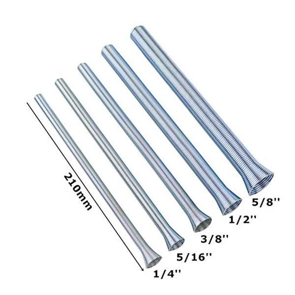 5pcs Spring Tube Tension Spring Pipe Bender Spring Steel for Copper Aluminium Tube Bending Hand Tool