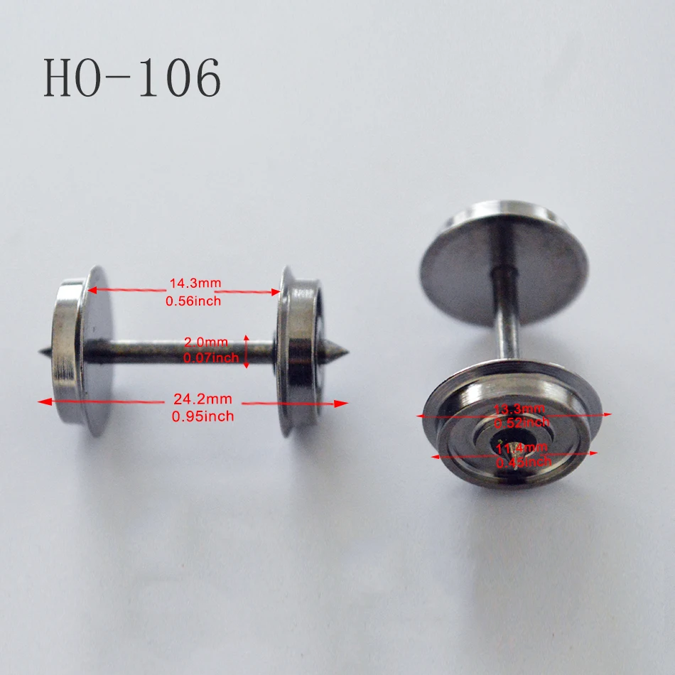 HO 1:87 Metal wheels for Model Train Railway Layout DIY Diorama Accessories DC Modeling Building Kits 4pcs/lot