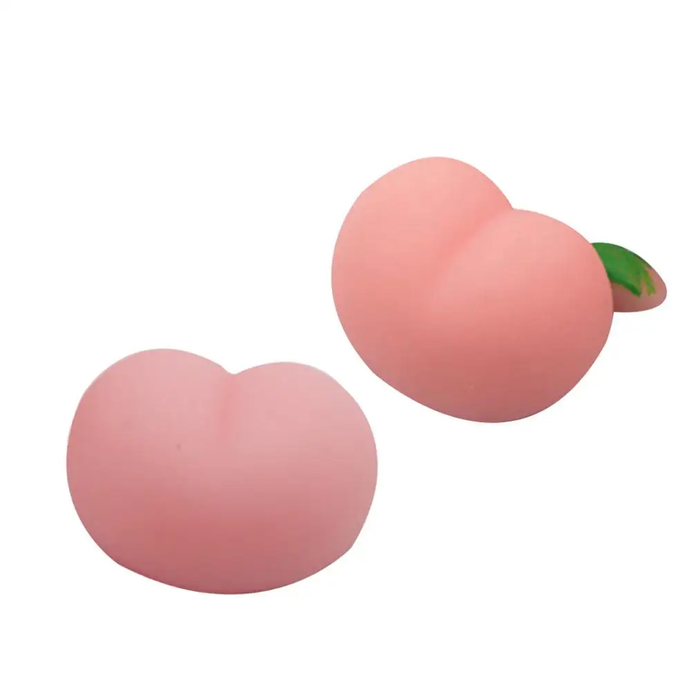 Squeeze  Toy Relieve Squeezable Peaches Butt Soft Flexible Decompression Toy Slow Rising Mochi Fun Toys